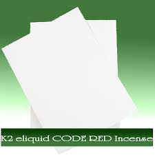 K2 e-liquid CODE RED Incense On Paper for sale